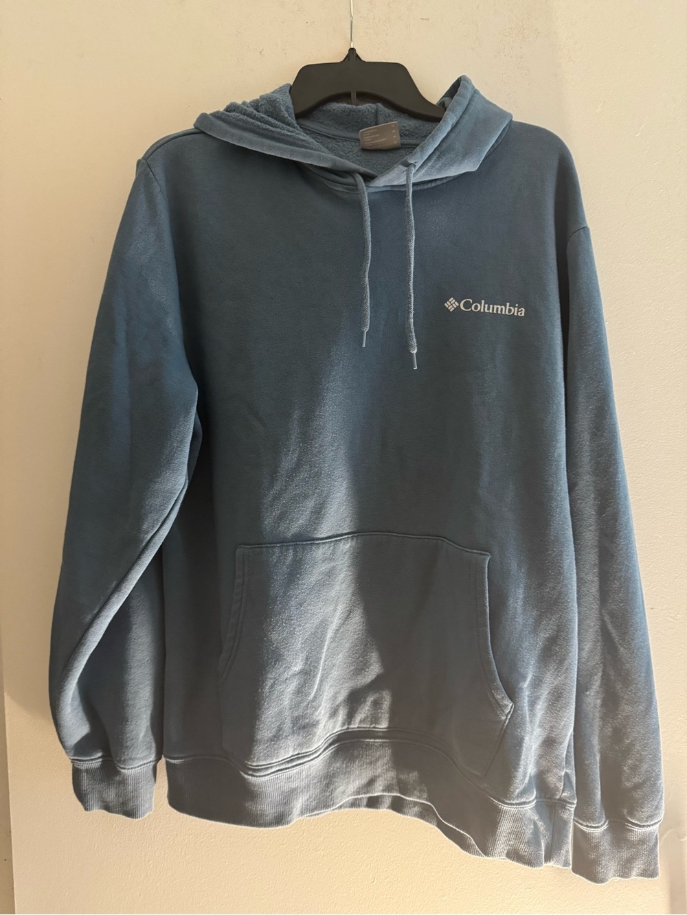 Columbia Men's Slate Blue Hooded Fleece Sweatshirt Size M